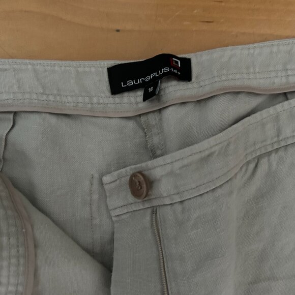 Linen pants by Laura plus in beige - Picture 2 of 4